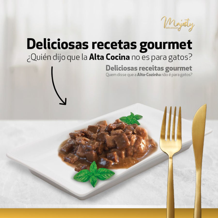 85 g Majesty Adult Bocaditos de Pavo en Salsa lata para gatos, , large Imagen numero 2